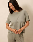Mist Pointelle Short-Sleeve Women’s Sleep Set