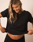 Black Short-Sleeve Women’s Sleep Set