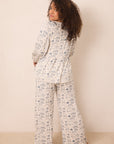 Bleu Toile Tie-Top Long-Sleeve Women’s Sleep Set