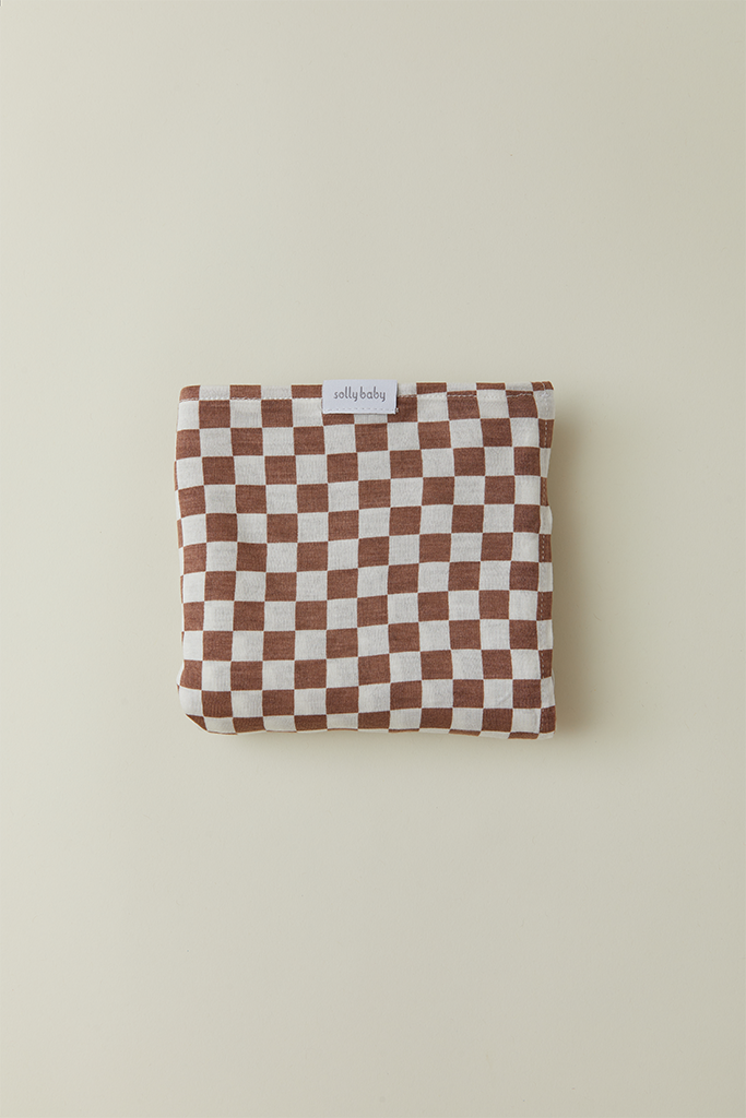 Mocha Chequer Swaddle Solly Baby