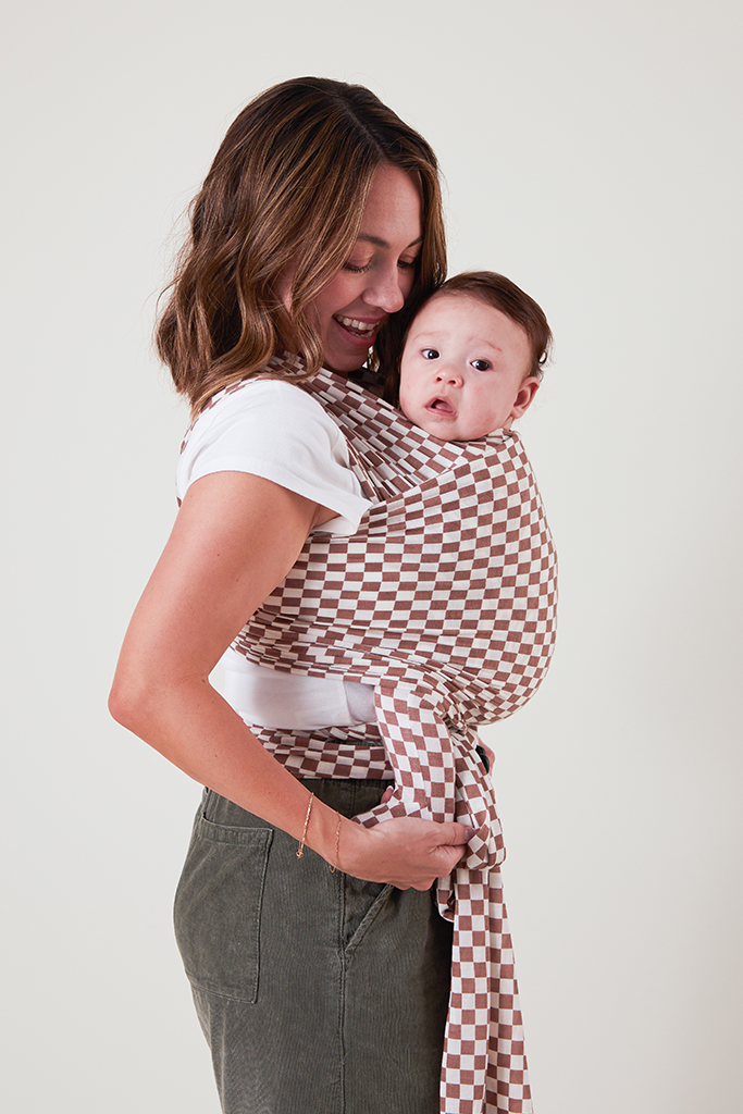 BABY WRAP Mocha Chequer Solly Baby