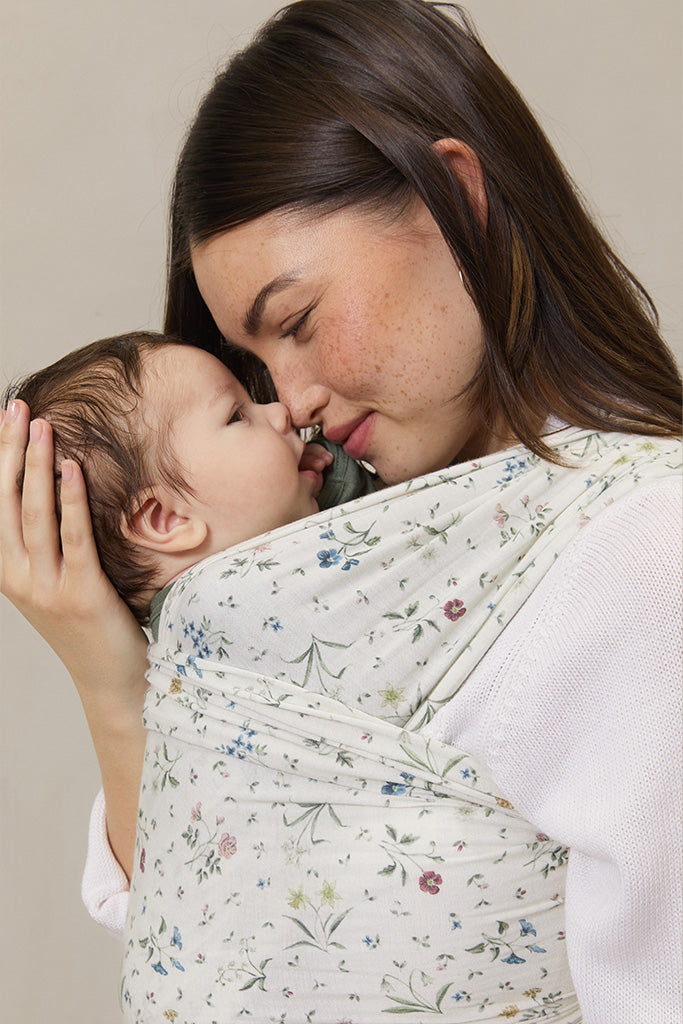 summer infant wrap Birthday Botanical Baby Wrap Carrier | Newborn Ready | Multi | Floral |  TENCEL™ Modal