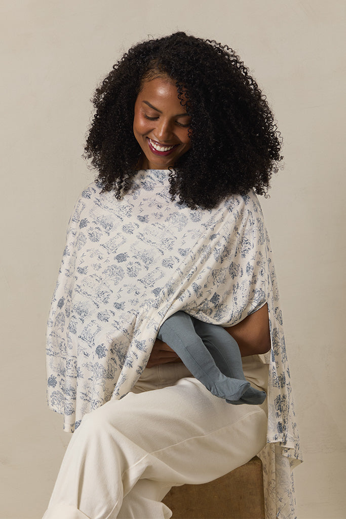 nursing tent Solly Baby Bleu Toile Nursing Cover