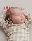 Creamy Gingham Baby Sleep Set