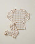 Creamy Gingham Baby Sleep Set