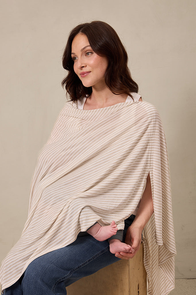 Driftwood Stripe Nursing Cover