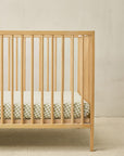 Sage Chequer Crib Sheet