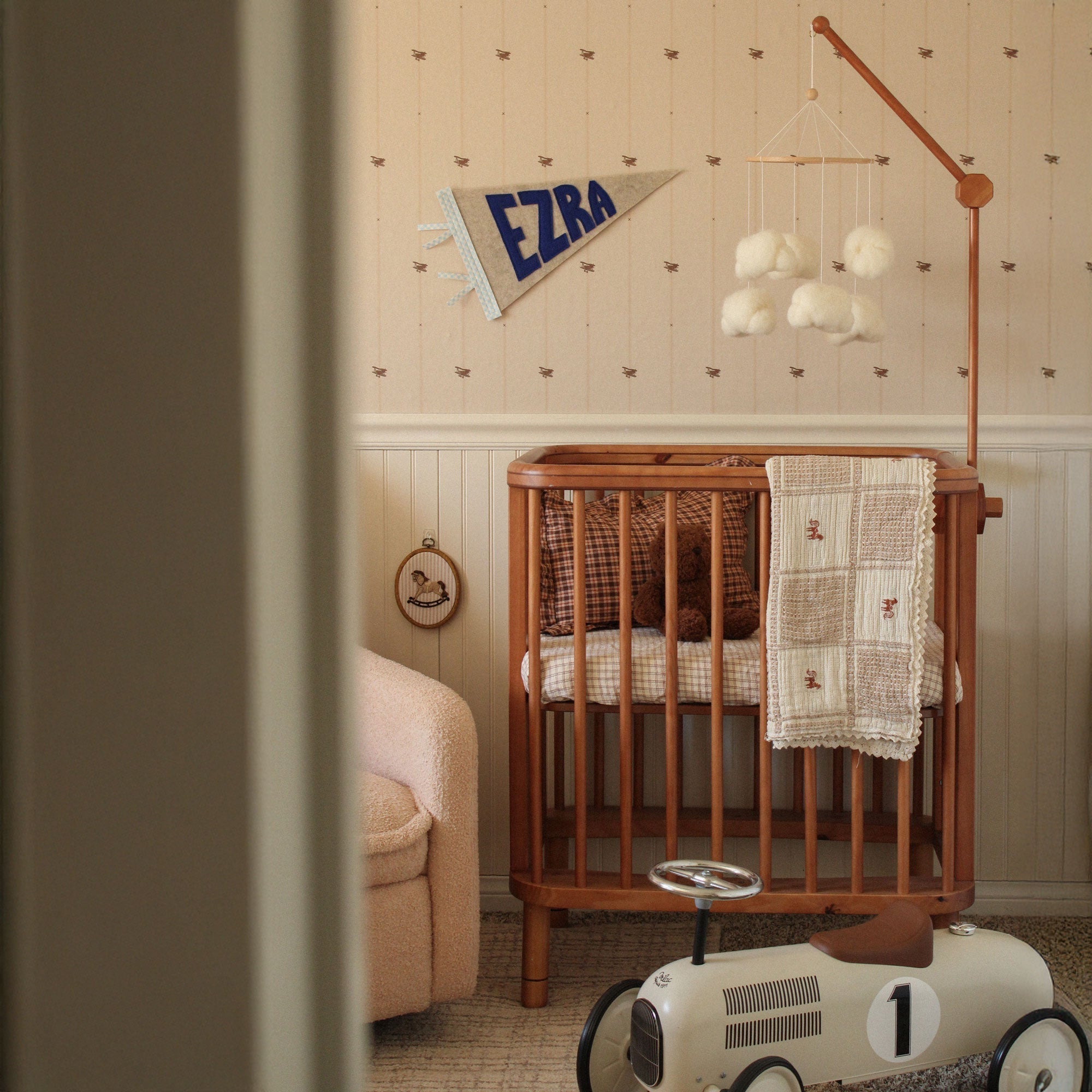 Nursery Tour with Valerie Michel: A Cozy, Vintage-Inspired Baby Boy Nursery