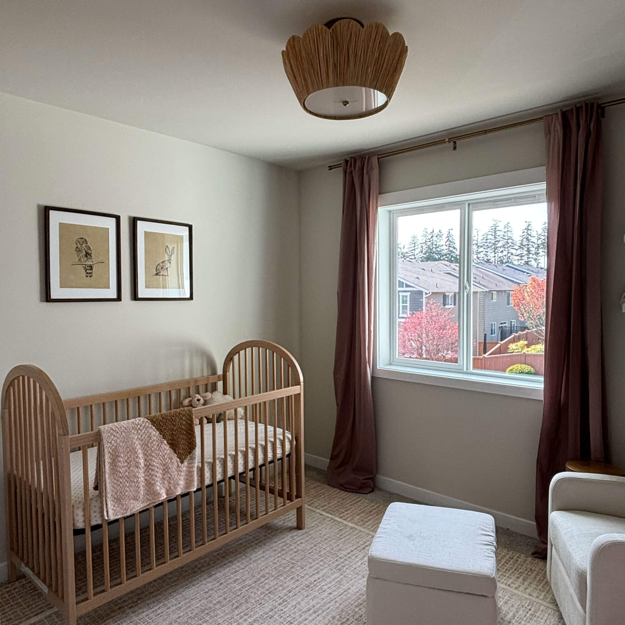 Girly + Minimal Baby Girl Nursery