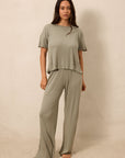 Mist Pointelle Short-Sleeve Women’s Sleep Set