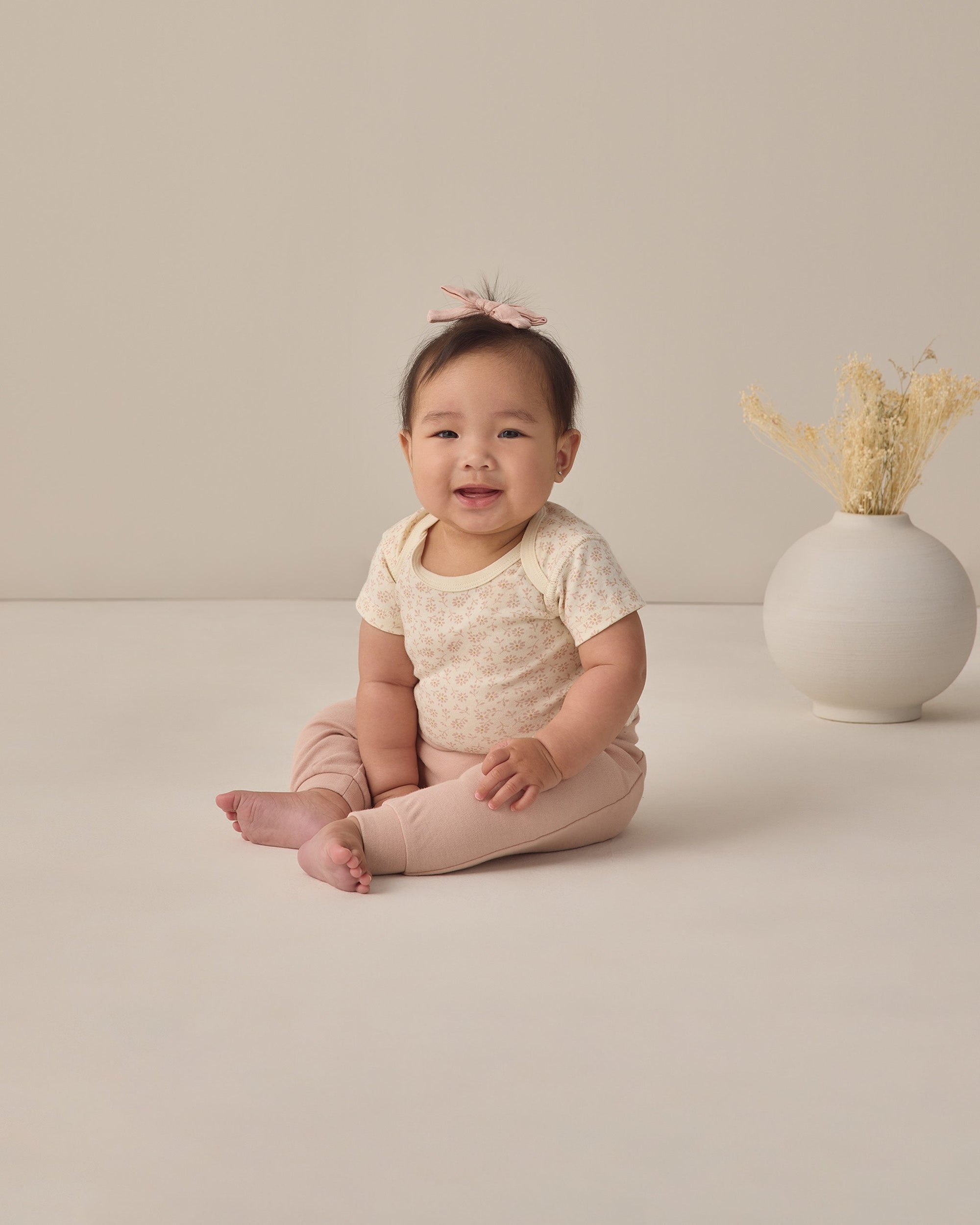 Short Sleeve Bodysuit Pack Ditsy, Blush