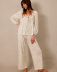 Strawberry Tie-Top Long-Sleeve Women’s Sleep Set