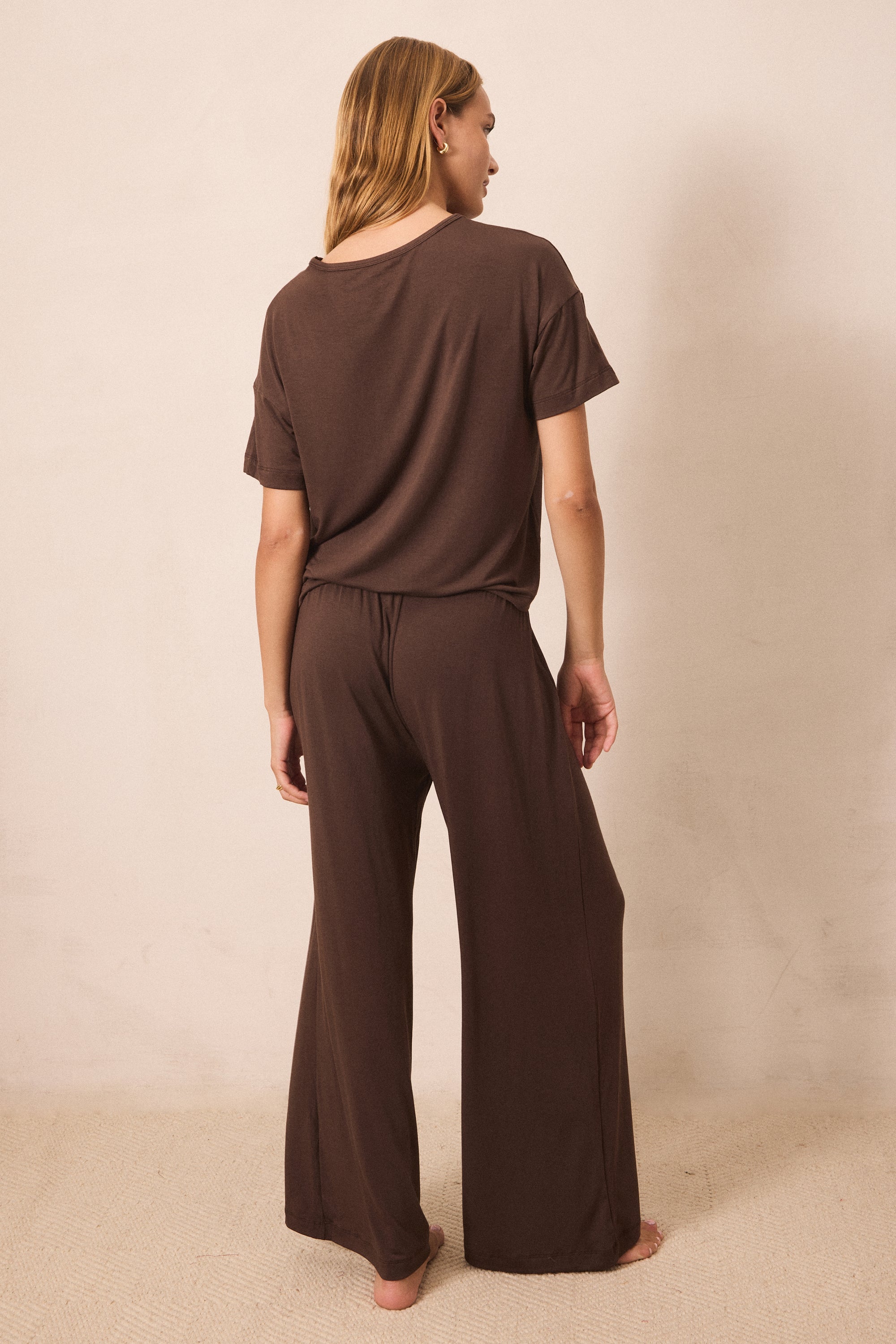Cacao Short-Sleeve Women’s Sleep Set