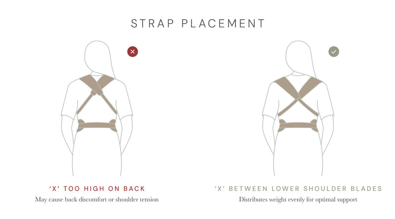 I’m experiencing some back pain/shoulder tension when I wear my carrier. How do I fix that?