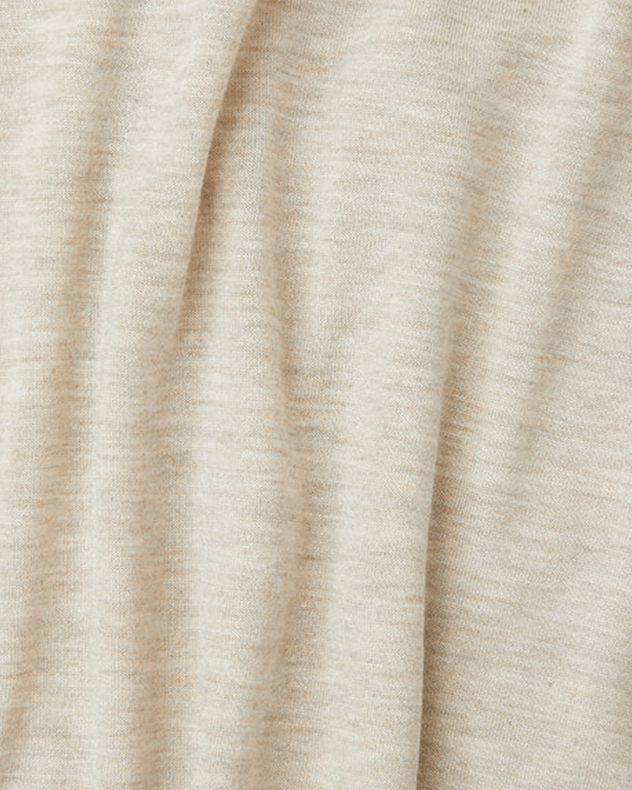 Close up of flax colored fabric swatch