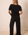 Black Short-Sleeve Women’s Sleep Set