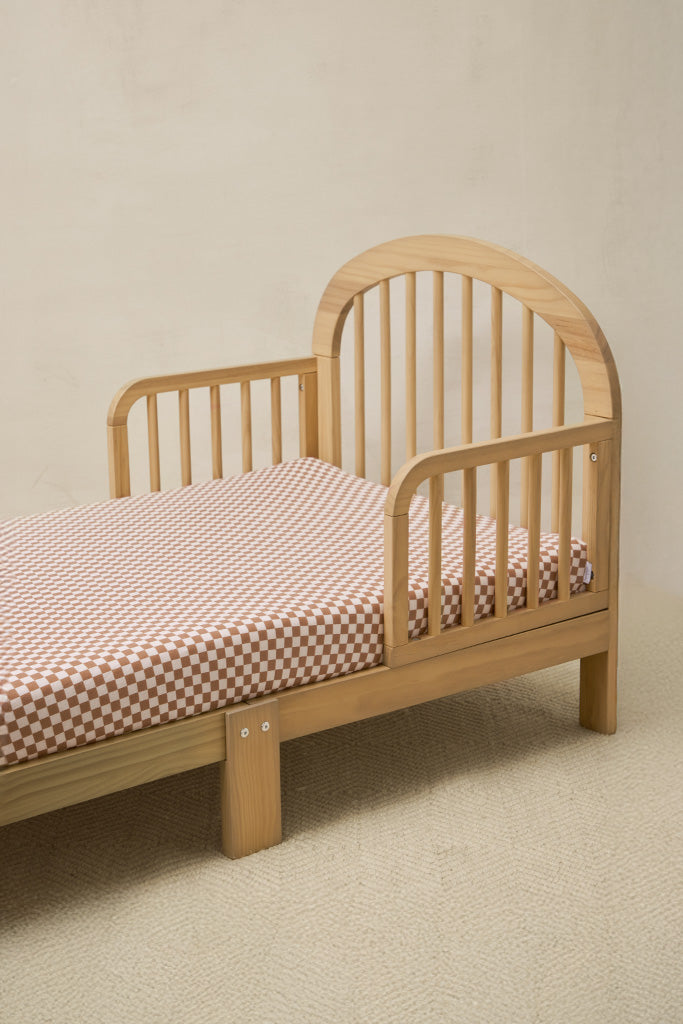 Almondine Chequer Toddler Fitted Sheet