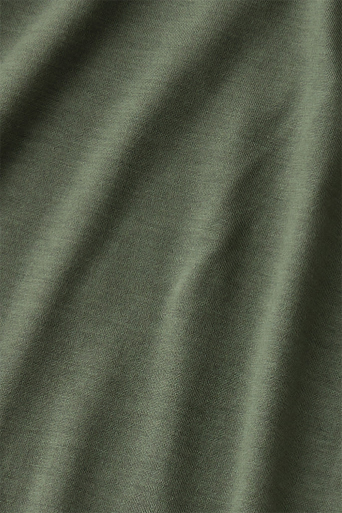 Close-up of dark green fabric with visible texture