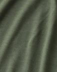 Close-up of dark green fabric with visible texture