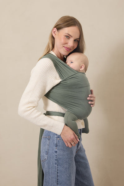 Solly Baby Wrap in Green Gingham – Soft & Breathable Newborn Wrap