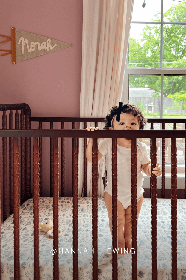 Bleu Toile Crib Sheet