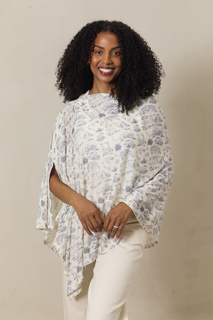 Bleu Toile Nursing Cover