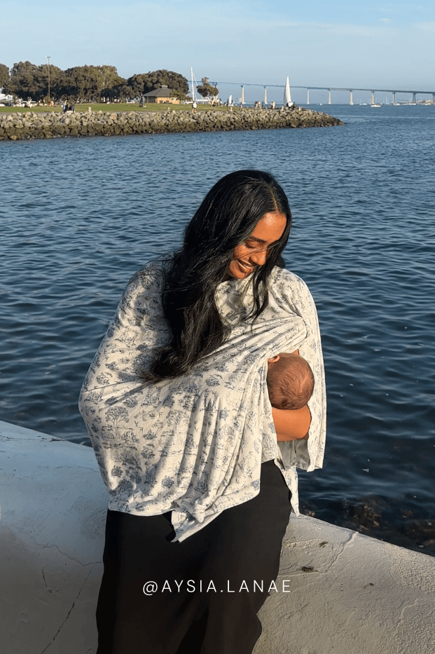 Bleu Toile Nursing Cover