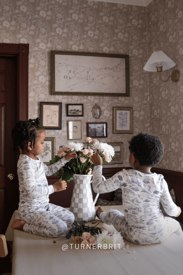 Bleu Toile Toddler Sleep Set