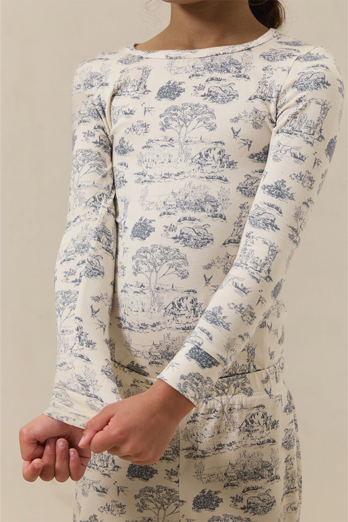 Bleu Toile Toddler Sleep Set