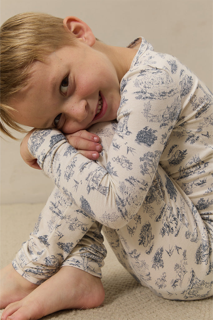 Bleu Toile Toddler Sleep Set