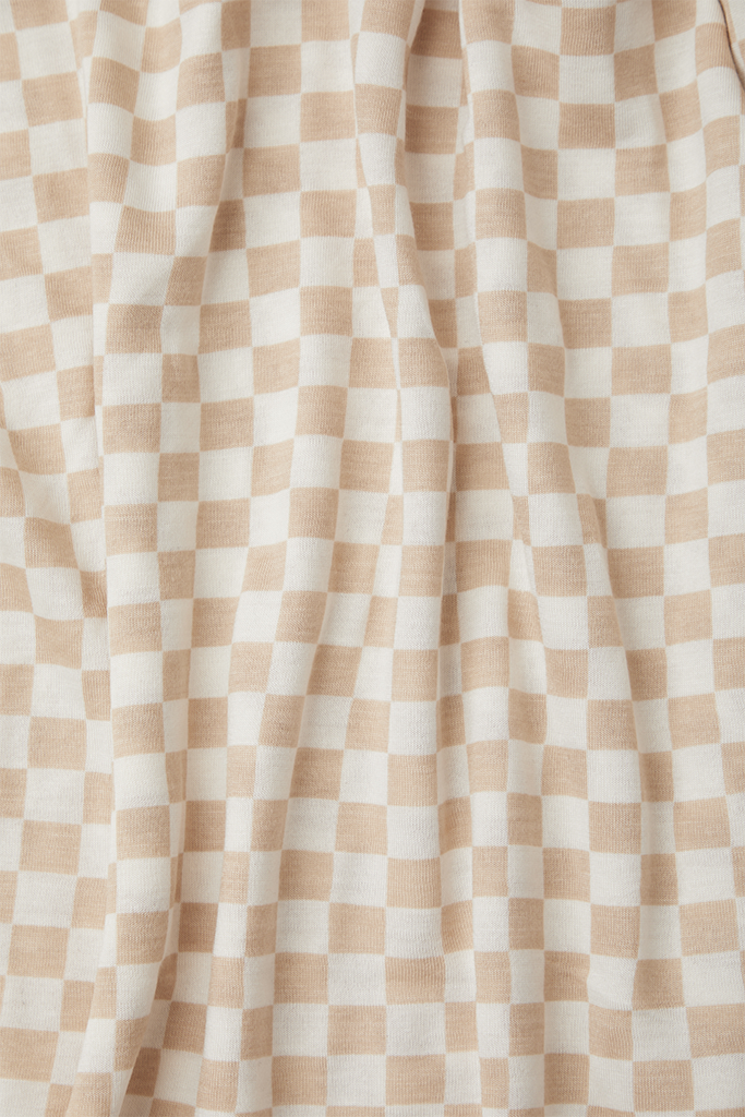 Cream Chequer Wrap