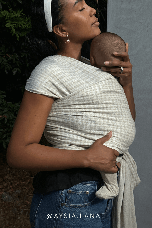 Cream Houndstooth Wrap