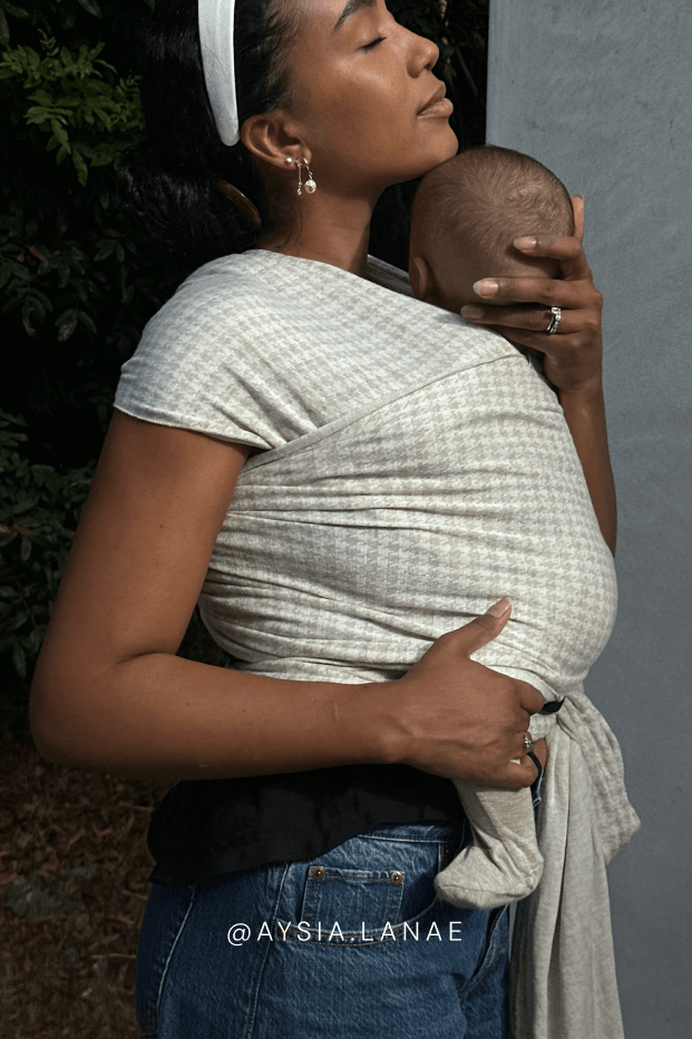 Cream Houndstooth Wrap