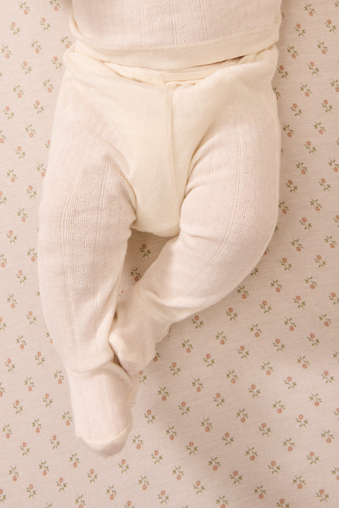 Cream Pointelle Baby Sleep Set