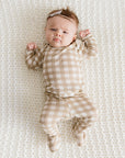 Creamy Gingham Baby Sleep Set