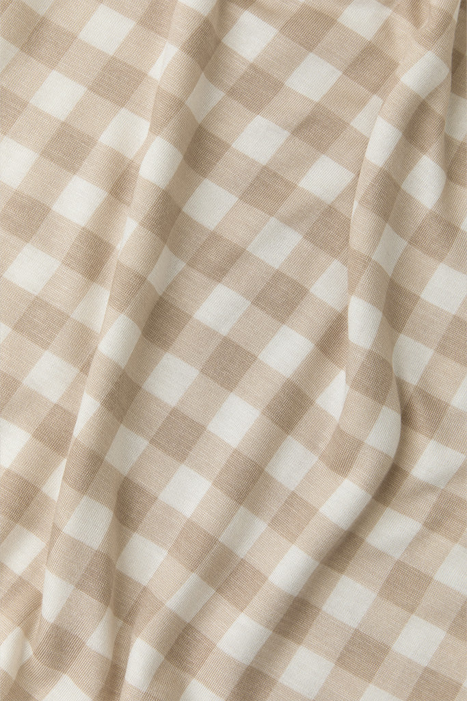 Creamy Gingham Baby Sleep Set