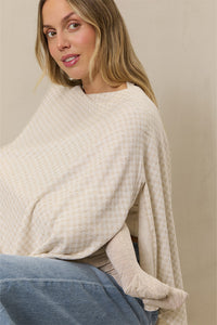 Cream Houndstooth Nursing Cover
