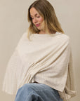 Cream Houndstooth Nursing Cover