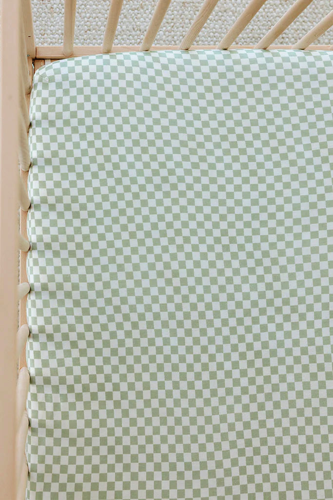 Fern Chequer Crib Sheet