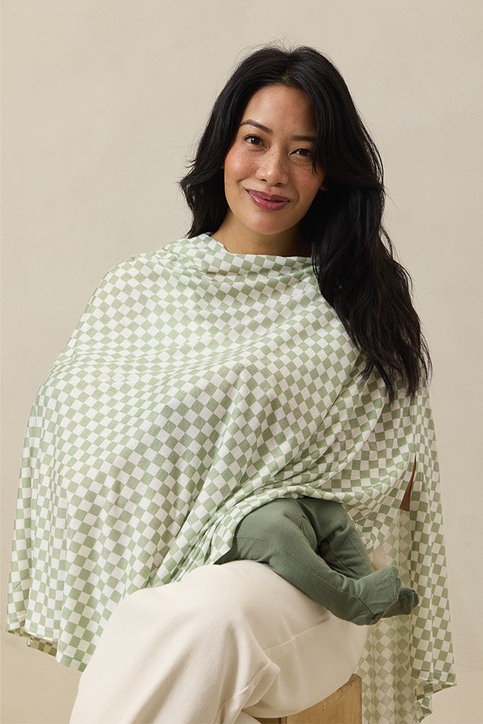 Fern Chequer Nursing Cover