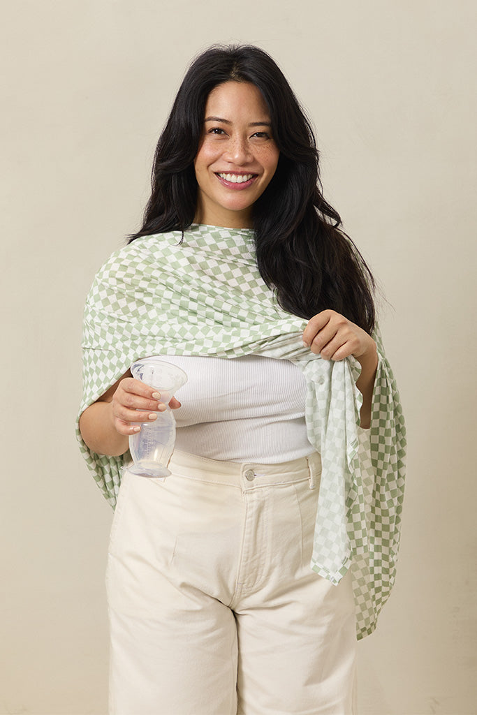 Fern Chequer Nursing Cover