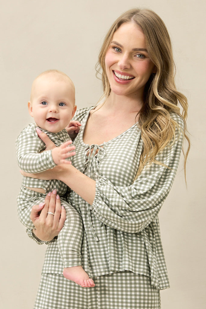 Green Gingham Women’s Sleep Set