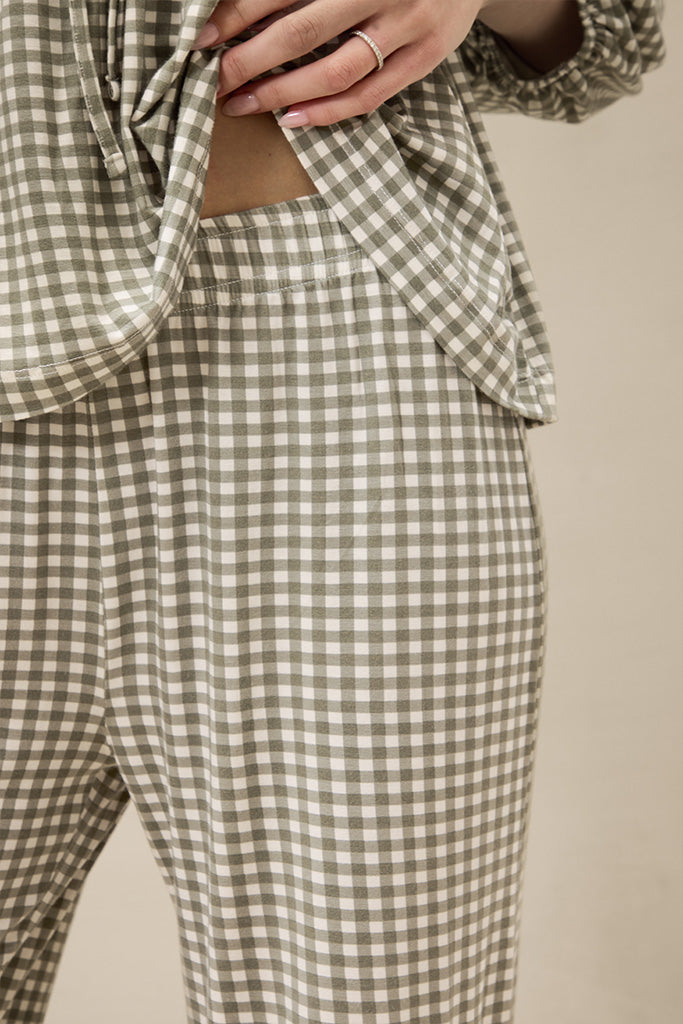 Green Gingham Women’s Sleep Set