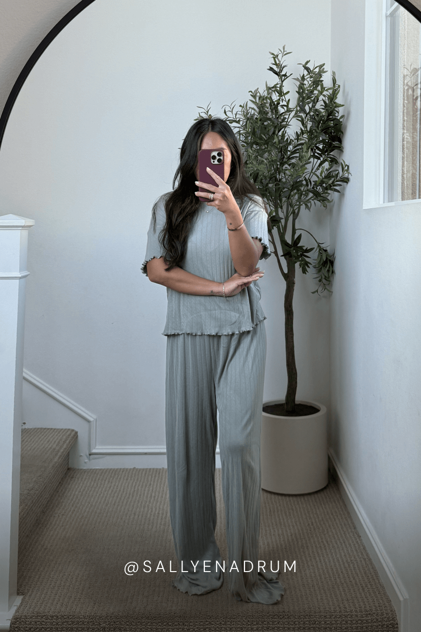 Mist Pointelle Short-Sleeve Women’s Sleep Set