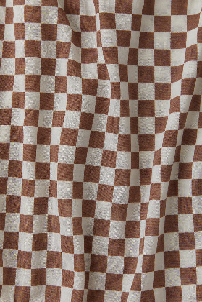 Mocha Chequer Wrap