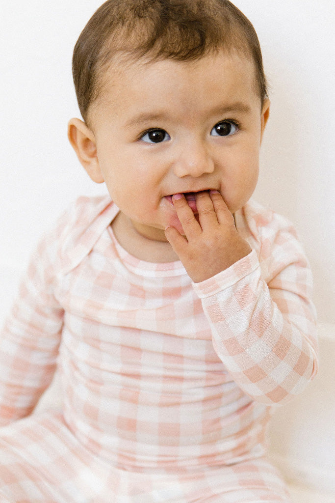 Rosebud Gingham Baby Sleep Set