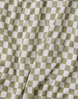 Sage Chequer Crib Sheet