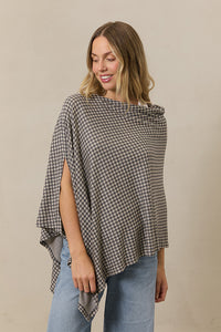 Stormy Houndstooth Nursing Cover