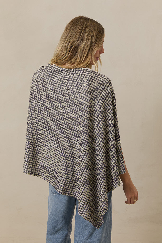 Stormy Houndstooth Nursing Cover