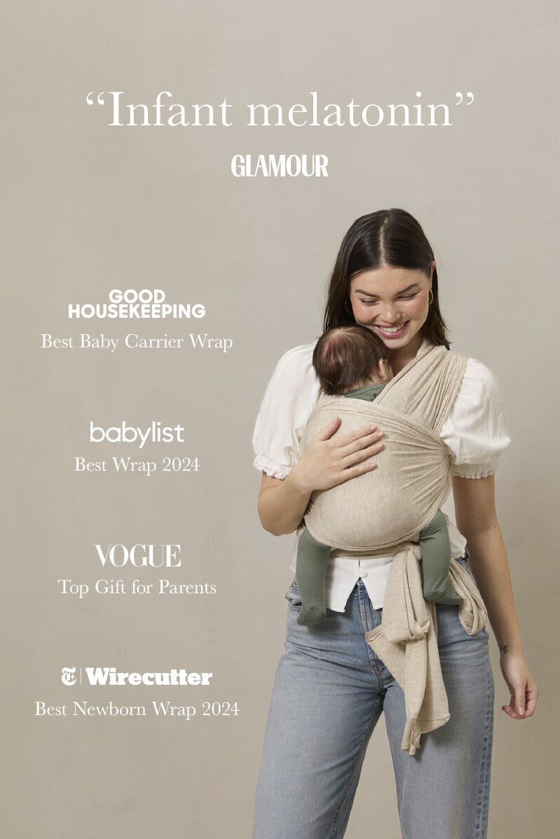 Solly Baby Wrap in Driftwood Stripe – Soft & Breathable Newborn